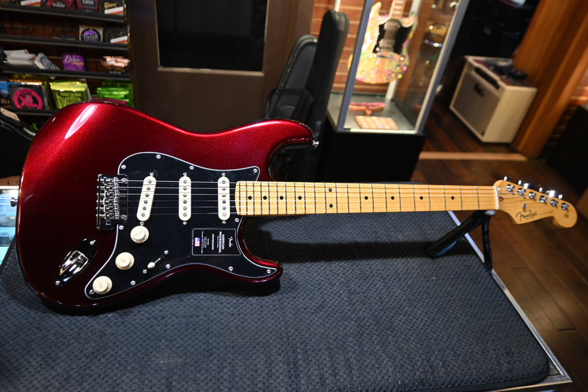 Fender American Professional Stratocaster Maple - Oxblood Guitar #2980 - Danville Music