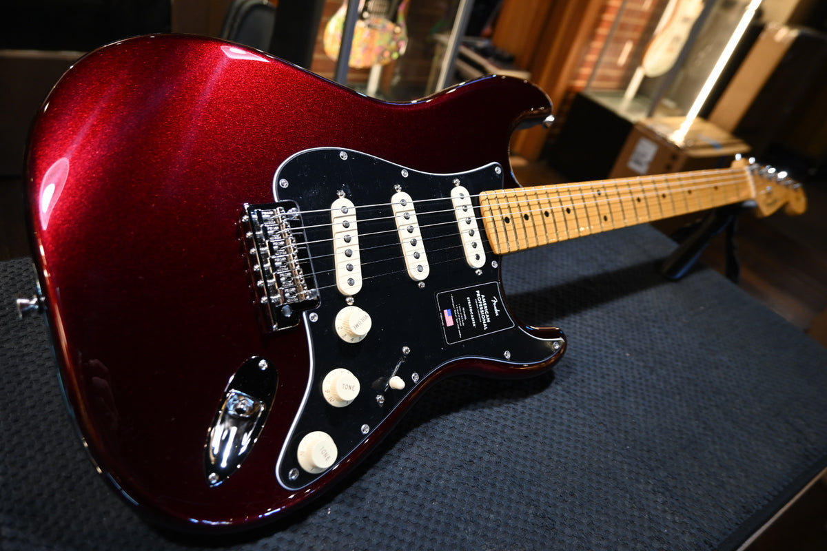 Fender American Professional Stratocaster Maple - Oxblood Guitar #2980 - Danville Music