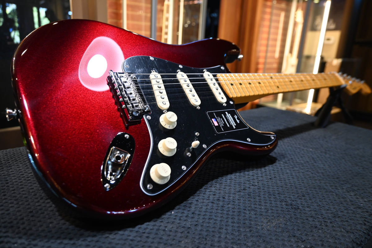 Fender American Professional Stratocaster Maple - Oxblood Guitar #2980 - Danville Music
