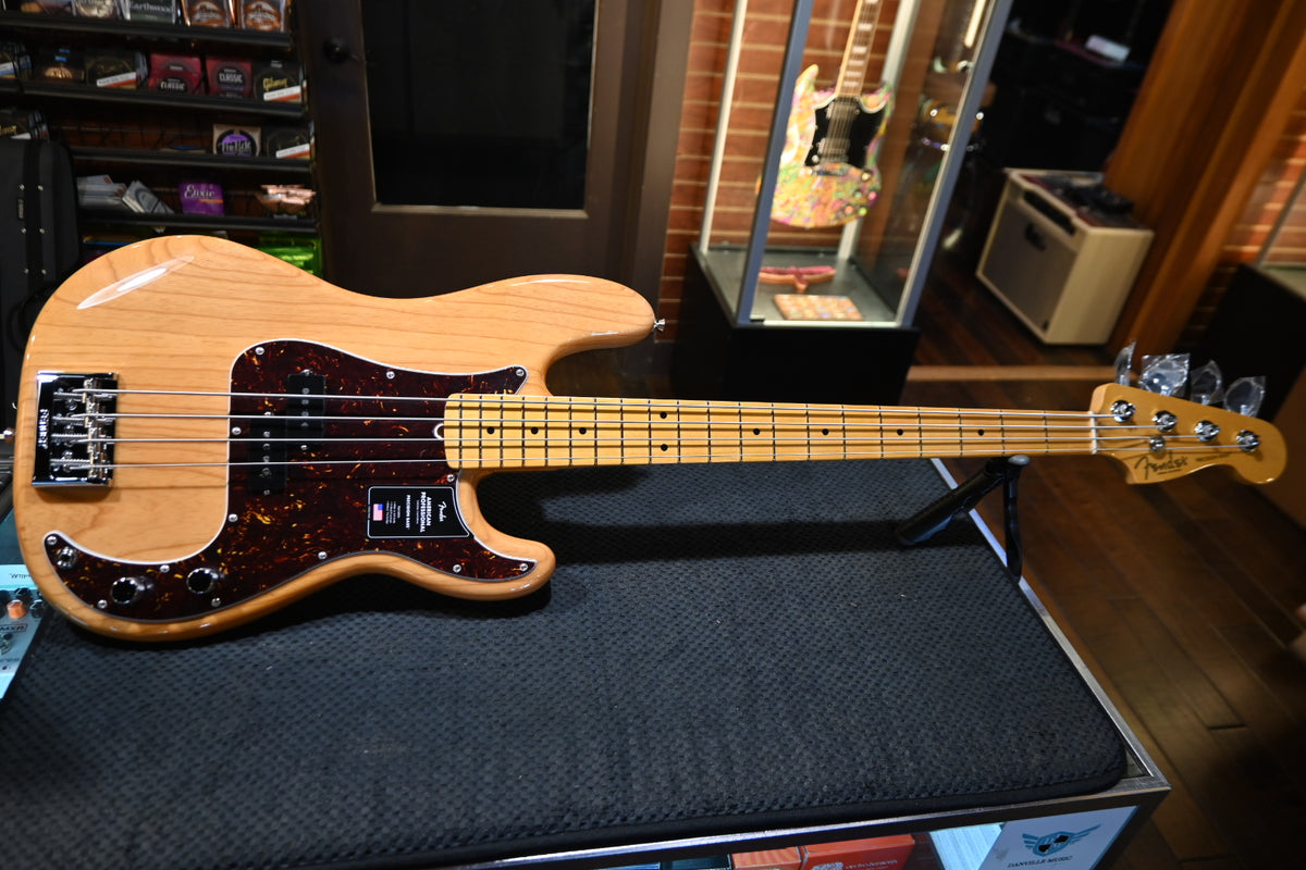 Fender American Professional Precision Bass Maple - Natural Guitar #1048 - Danville Music