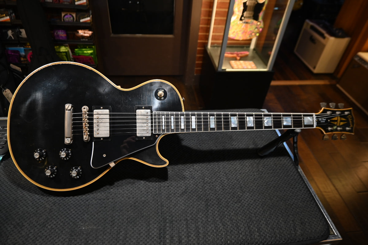 Gibson Custom Shop 1968 Les Paul Custom Reissue Murphy Lab Light Aged - Ebony Top Gold Back Guitar #1638 - Danville Music