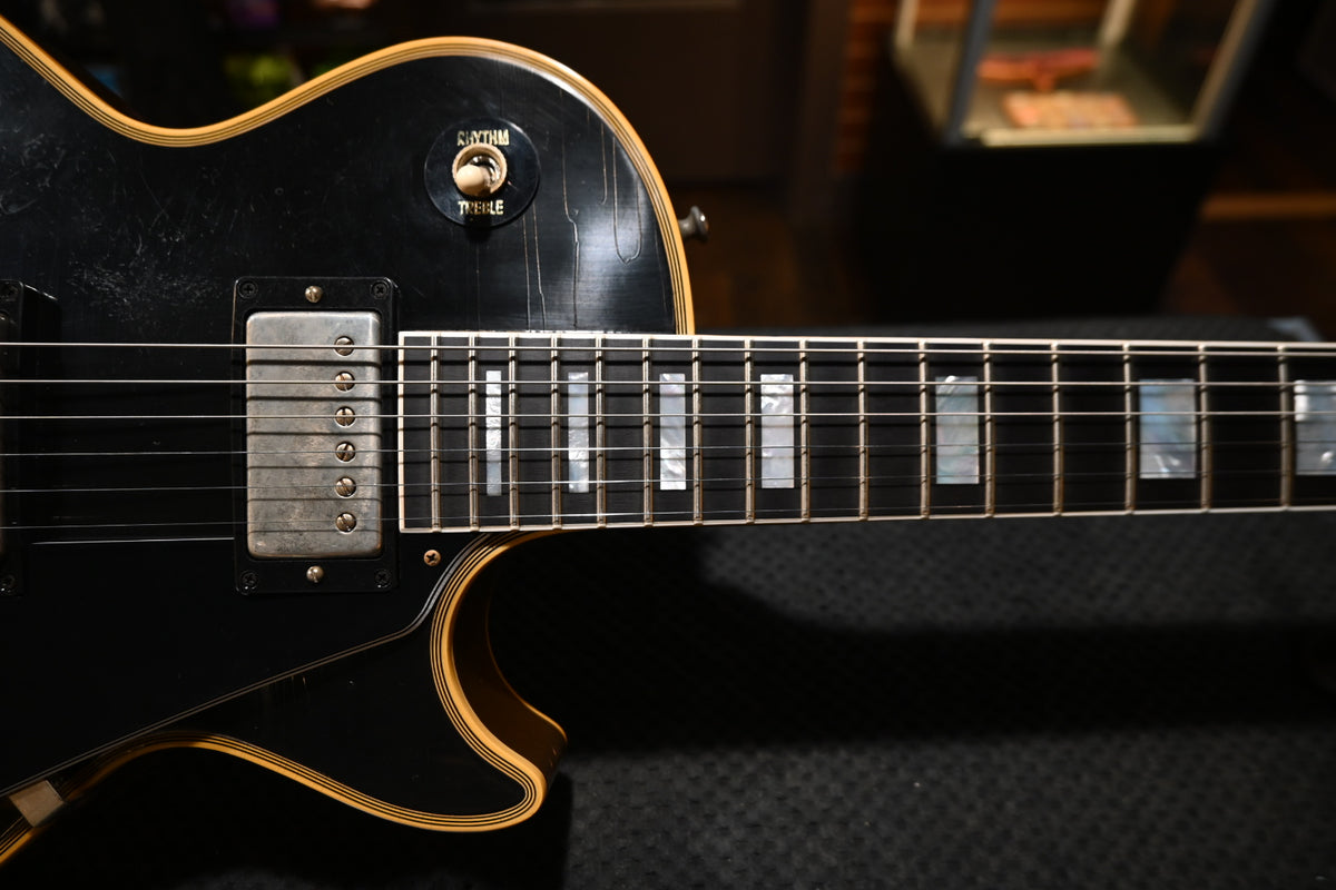 Gibson Custom Shop 1968 Les Paul Custom Reissue Murphy Lab Light Aged - Ebony Top Gold Back Guitar #1638 - Danville Music