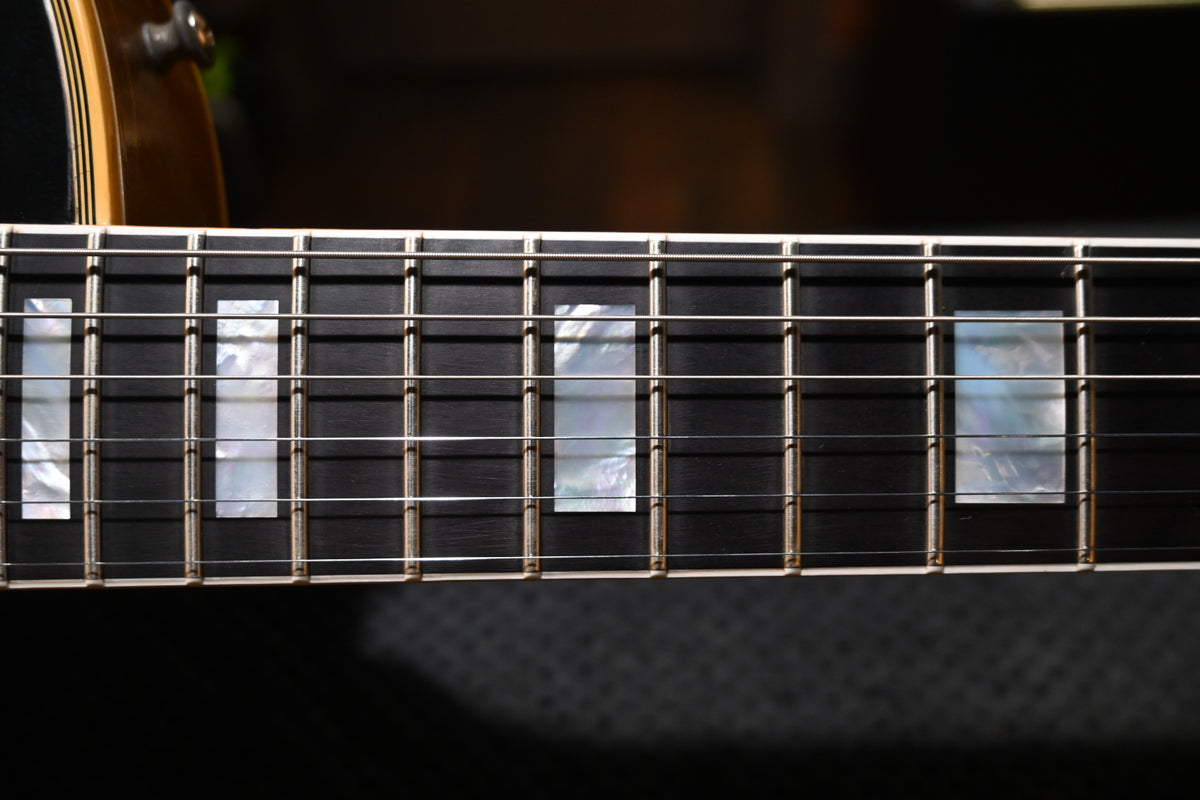 Gibson Custom Shop 1968 Les Paul Custom Reissue Murphy Lab Light Aged - Ebony Top Gold Back Guitar #1638 - Danville Music