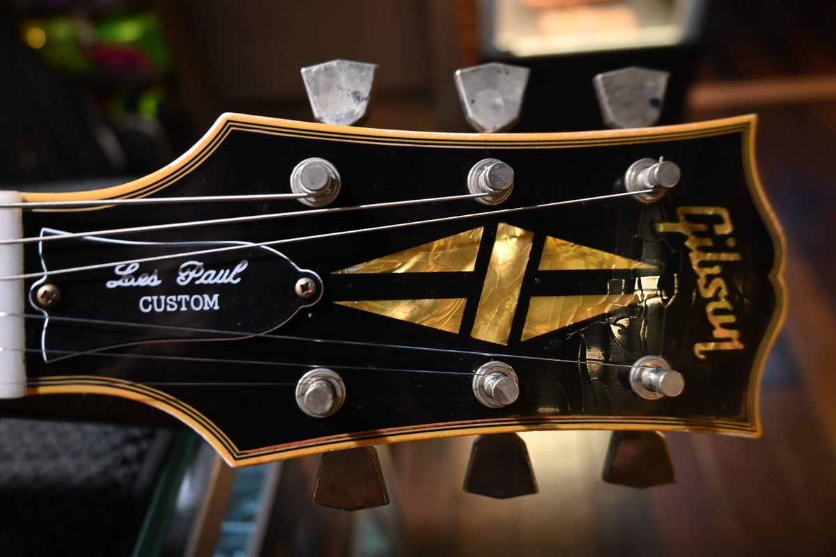 Gibson Custom Shop 1968 Les Paul Custom Reissue Murphy Lab Light Aged - Ebony Top Gold Back Guitar #1638 - Danville Music