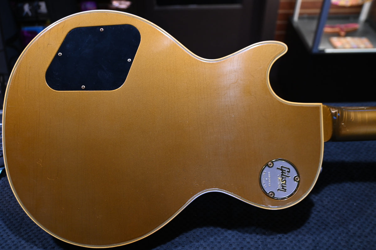 Gibson Custom Shop 1968 Les Paul Custom Reissue Murphy Lab Light Aged - Ebony Top Gold Back Guitar #1638 - Danville Music