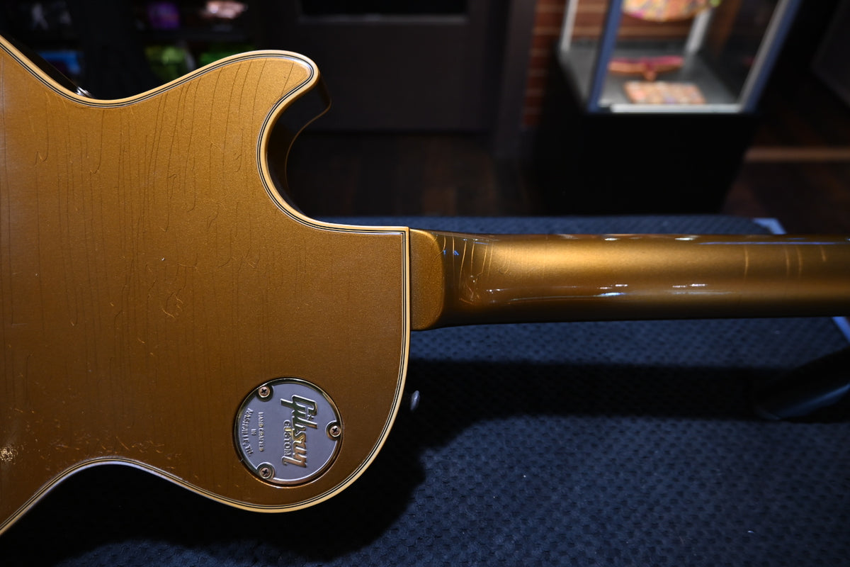 Gibson Custom Shop 1968 Les Paul Custom Reissue Murphy Lab Light Aged - Ebony Top Gold Back Guitar #1638 - Danville Music
