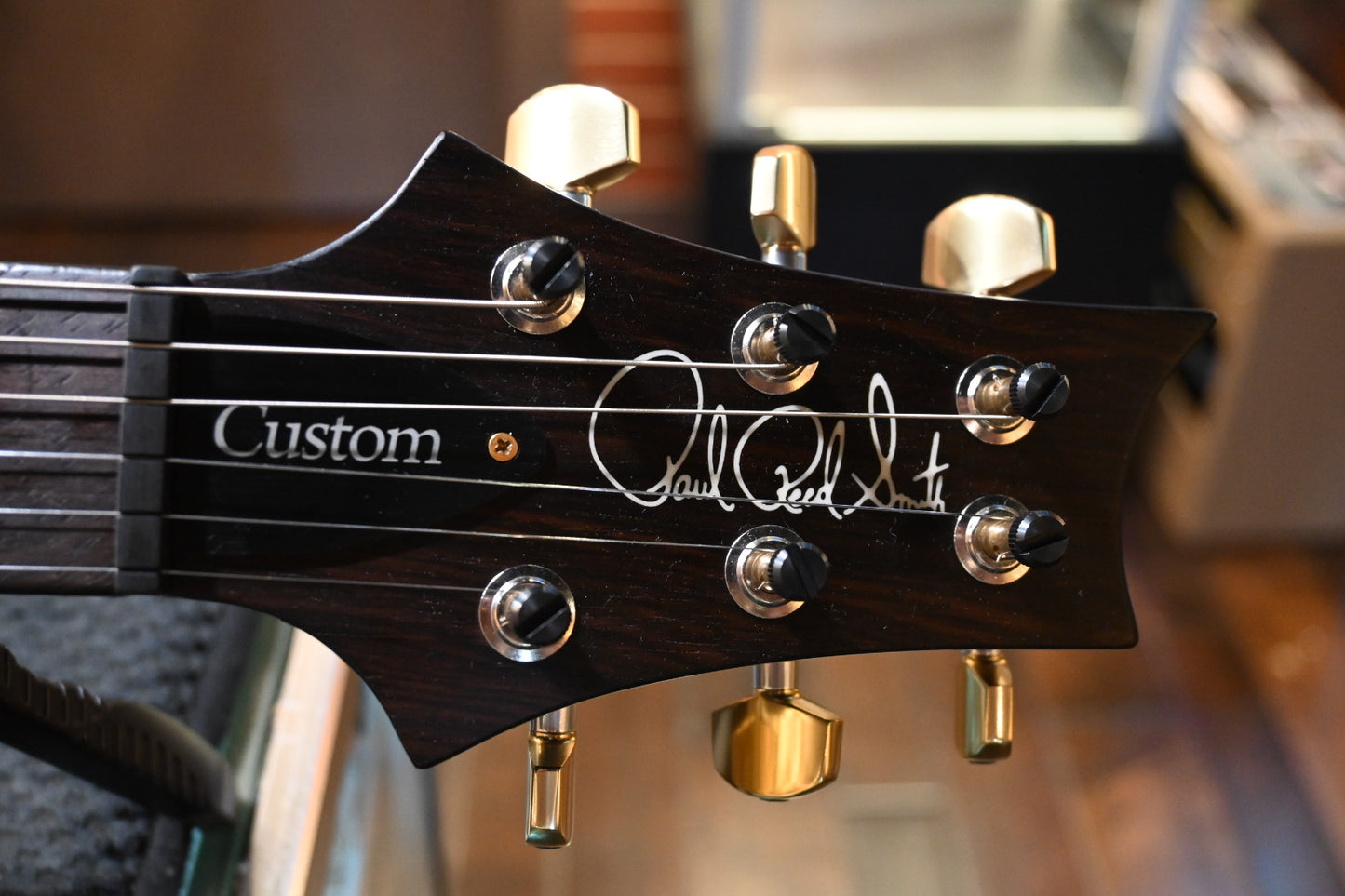 PRS Wood Library Custom 22 Semi-Hollow 10-Top Quilt 2018 Brazilian - Black Gold Burst Guitar #0884