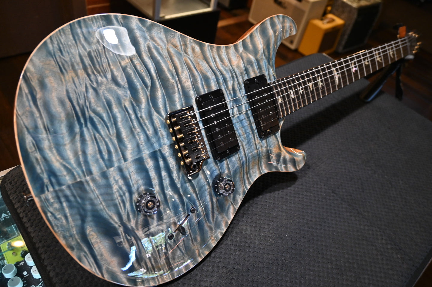 PRS Custom 24 Artist Grade Top Private Stock Color Limited Edition - Faded Indigo Guitar #9365