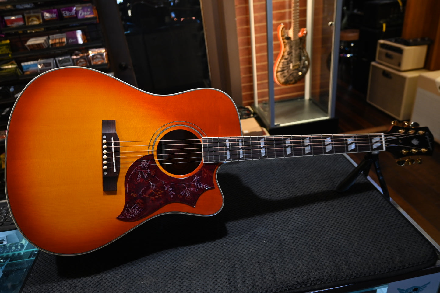 Epiphone Inspired by Gibson Hummingbird Standard EC - Cherry Sunburst Guitar #1158