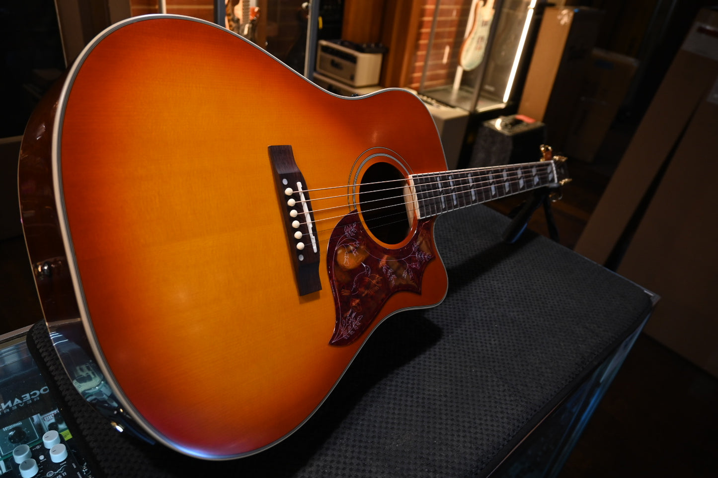 Epiphone Inspired by Gibson Hummingbird Standard EC - Cherry Sunburst Guitar #1158