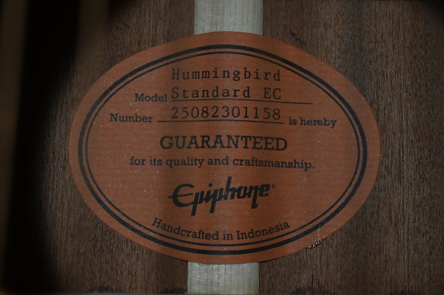Epiphone Inspired by Gibson Hummingbird Standard EC - Cherry Sunburst Guitar #1158