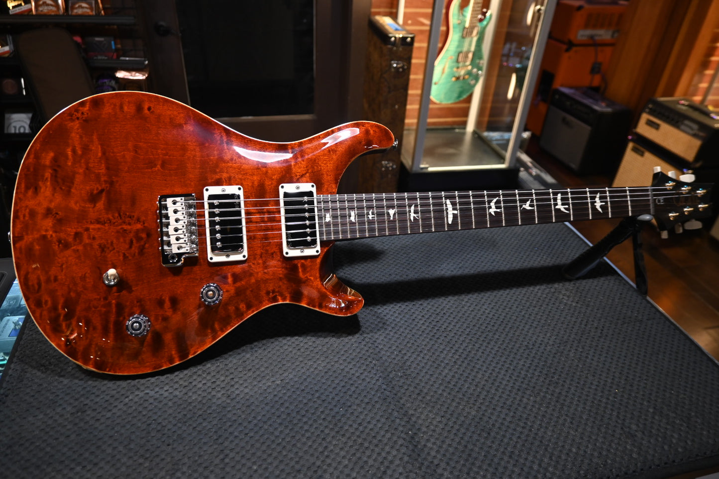 PRS Wood Library CE 24 Quilt - Tortoise Shell Guitar #7888