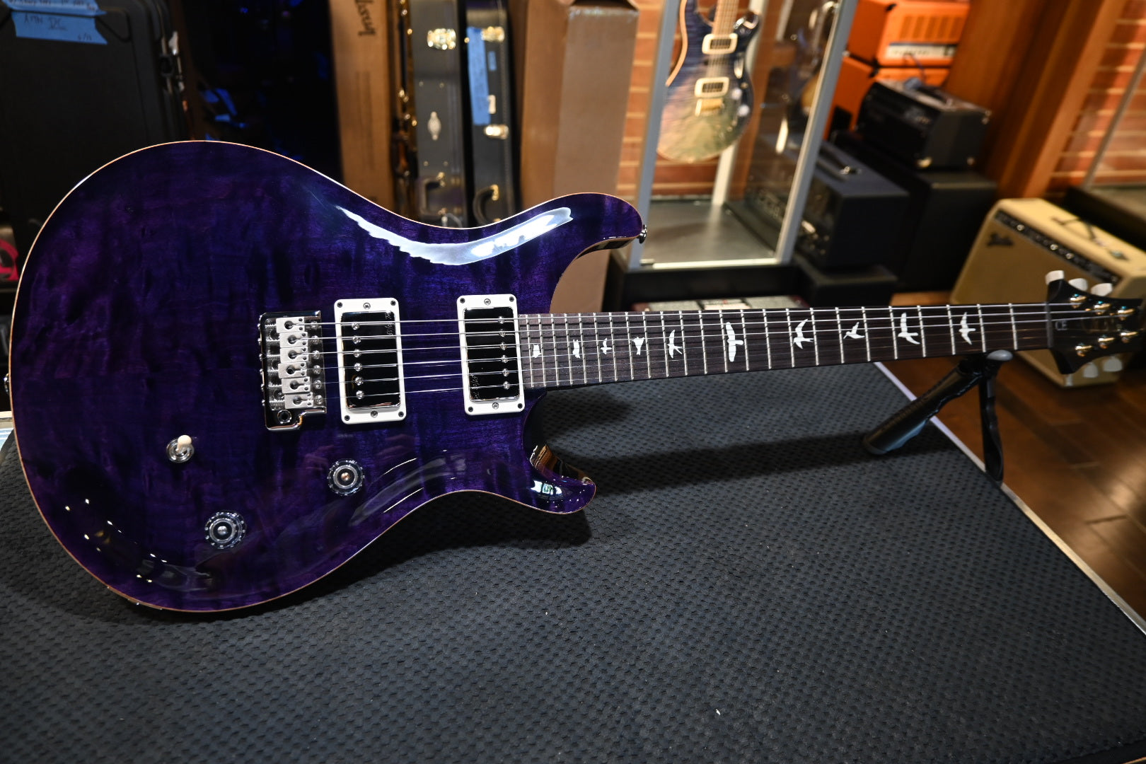 PRS Wood Library CE 24 Quilt - Purple Guitar #9873 - Danville Music