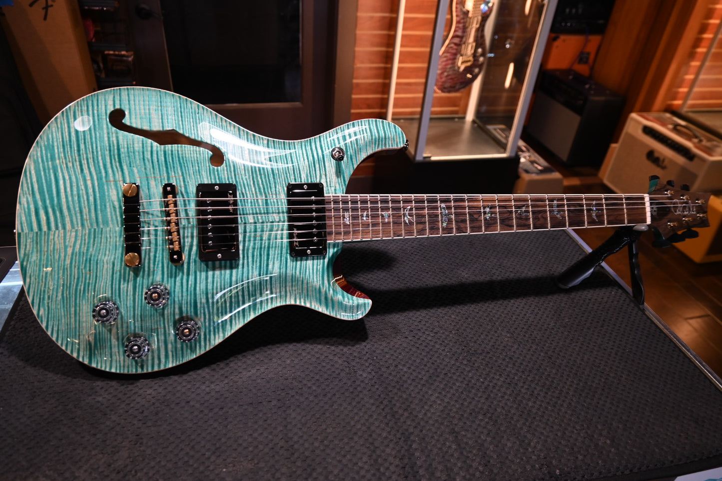 PRS Wood Library McCarty 594 Semi-Hollow Danville Music 35th Anniversary Artist Top 2025 - Bahamian Blue Guitar #8203