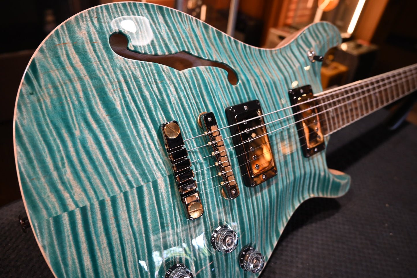 PRS Wood Library McCarty 594 Semi-Hollow Danville Music 35th Anniversary Artist Top 2025 - Bahamian Blue Guitar #8196
