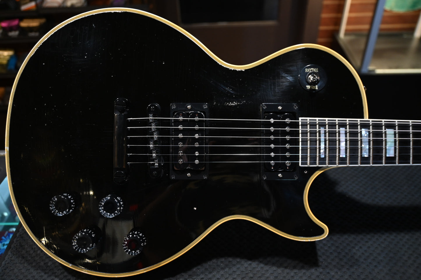 Gibson Custom Shop Kirk Hammett 1989 Les Paul Custom Murphy Lab Aged Nitro 2024 - Ebony Guitar #KH114 - Danville Music