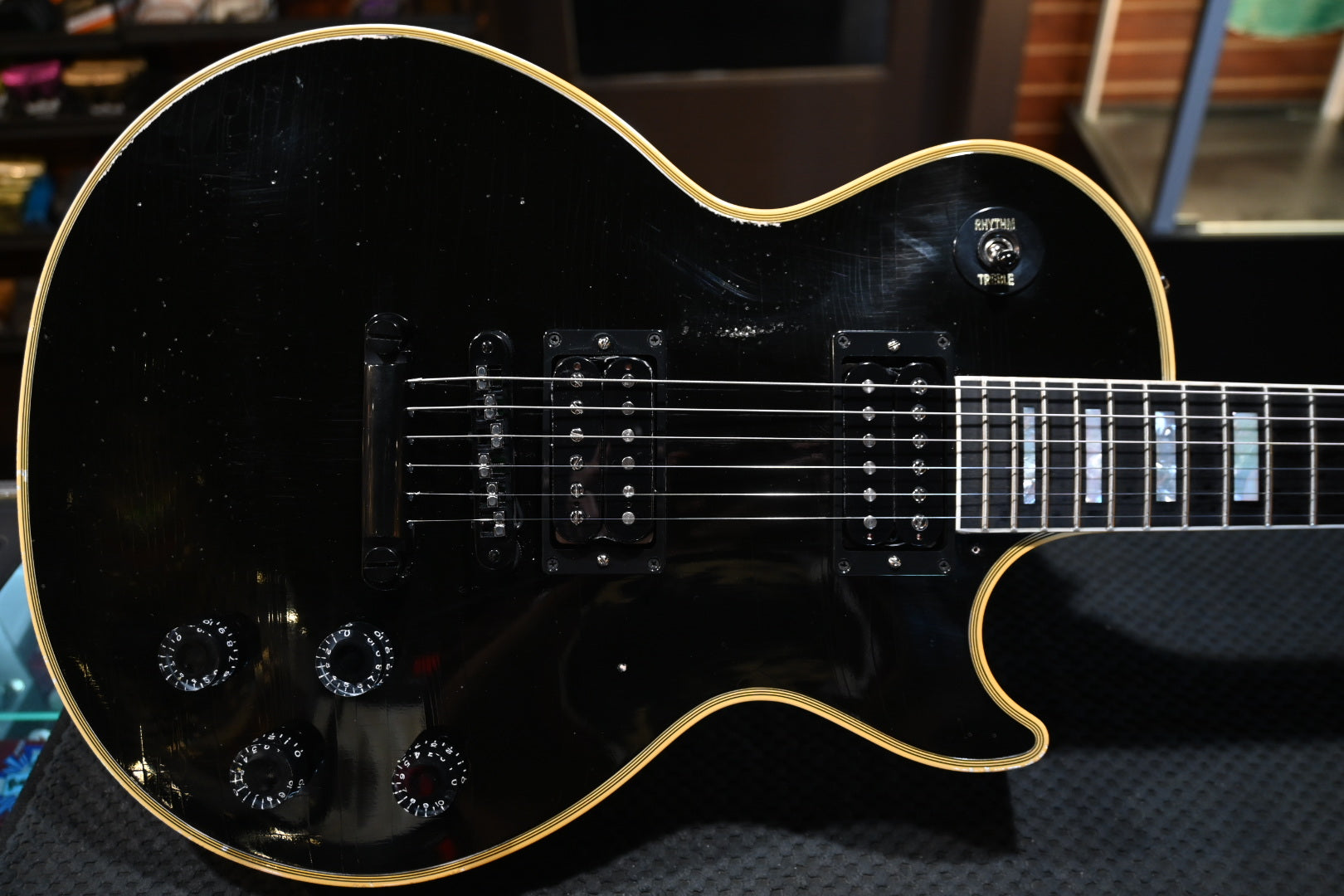 Gibson Custom Shop Kirk Hammett 1989 Les Paul Custom Murphy Lab Aged Nitro 2024 - Ebony Guitar #KH114 - Danville Music