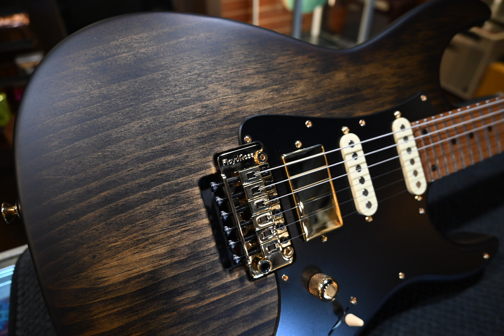 Tom Anderson Guardian Angel Player Roasted Pine - Satin Rustic Brown Edge Burst Guitar #326N - Danville Music