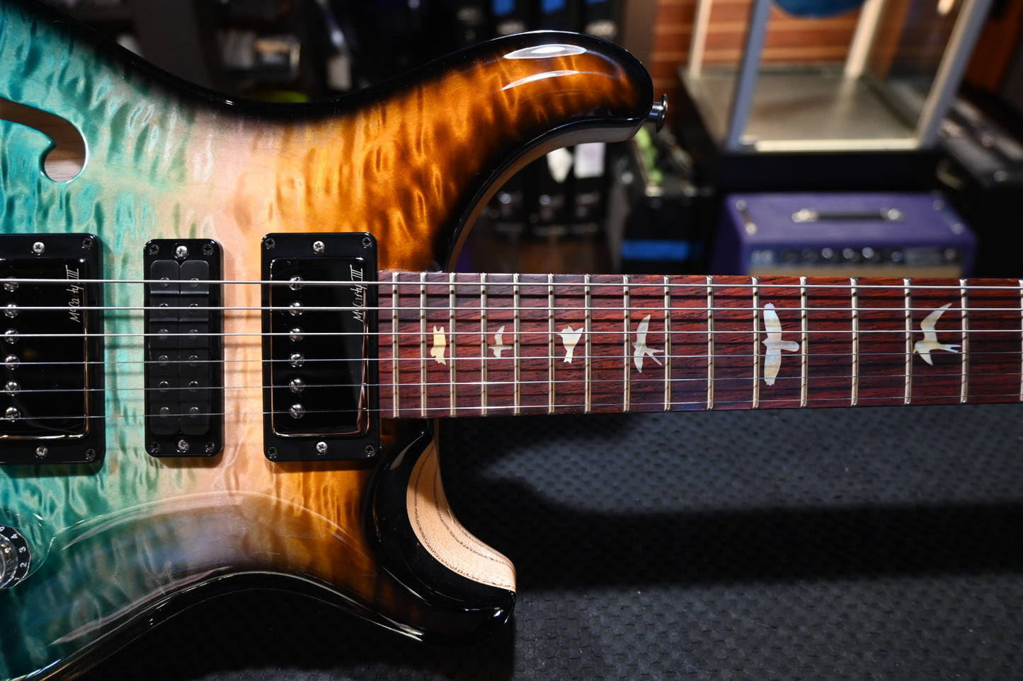 PRS Wood Library Special Semi-Hollow Danville Music 35th Anniversary Artist Top - Beach Fade Smokeburst Guitar #5860 - Danville Music