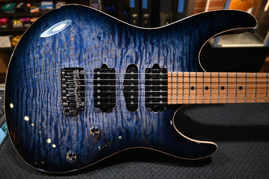 Suhr Modern Plus - Faded Trans Whale Blue Burst Guitar #0469