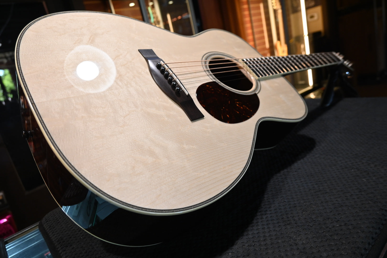 Santa Cruz OM Bearclaw Moon Spruce/Rosewood Guitar #6368 - Danville Music