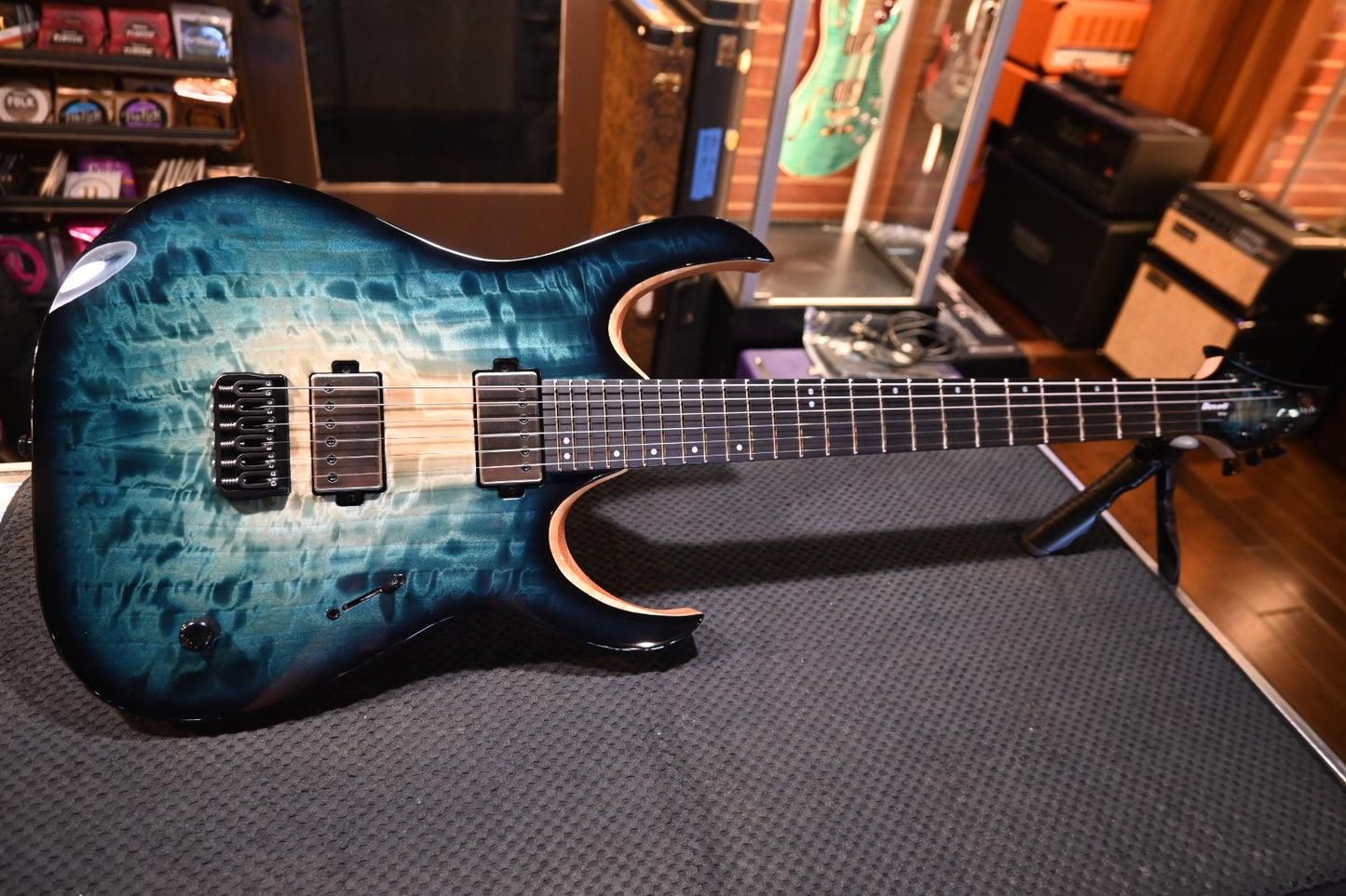 Mayones Duvell Elite 6 - Turquoise Iris Guitar #7128 - Danville Music