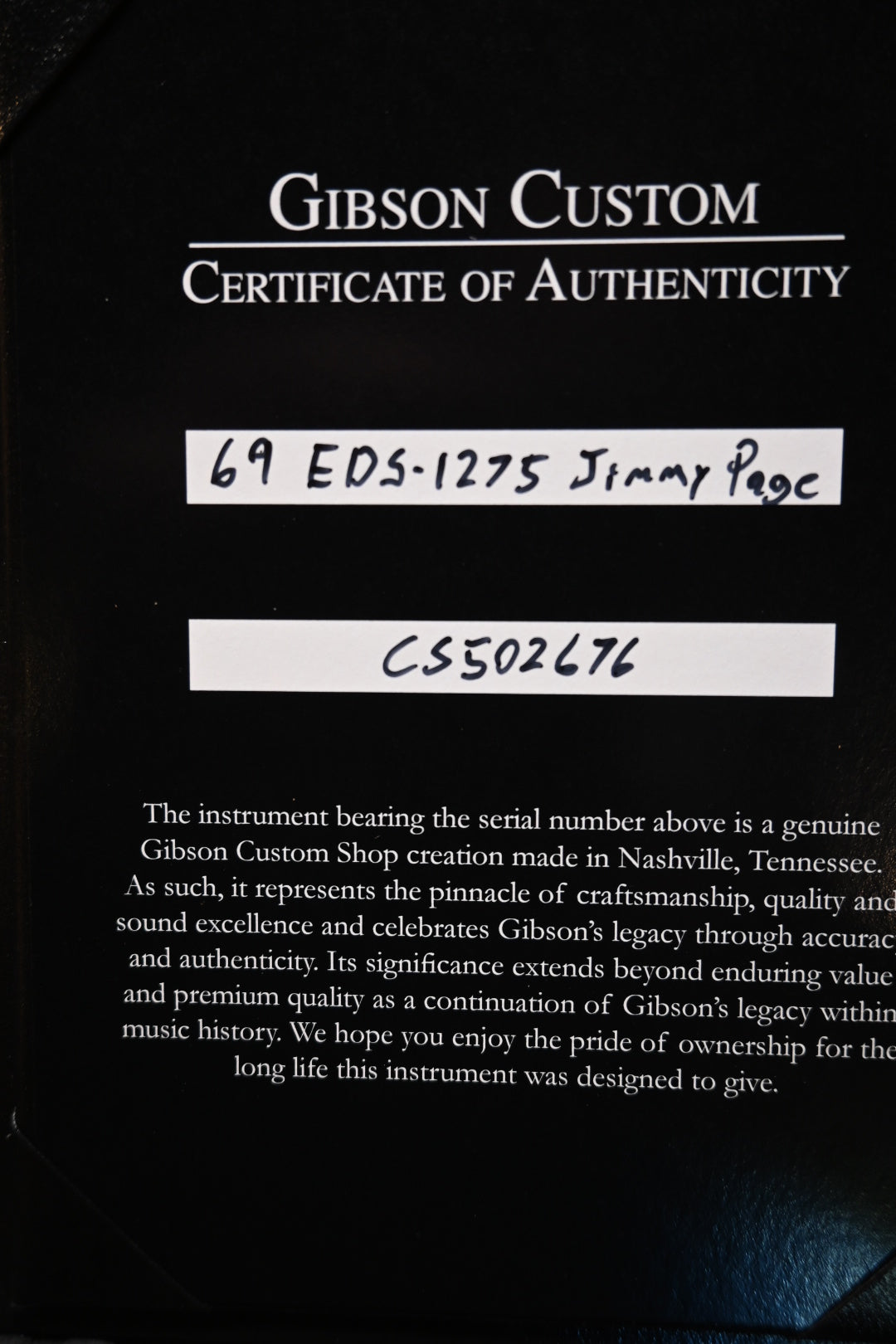 Gibson Custom Shop Jimmy Pag EDS-1275 Doubleneck VOS - ‘69 Cherry Guitar #2676