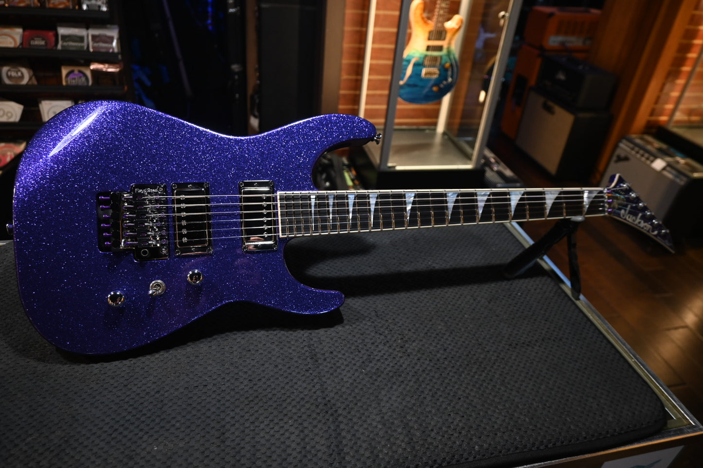 Jackson Custom Shop SL 2H FR 2023 - Purple Sparkle Guitar #0549 - Danville Music
