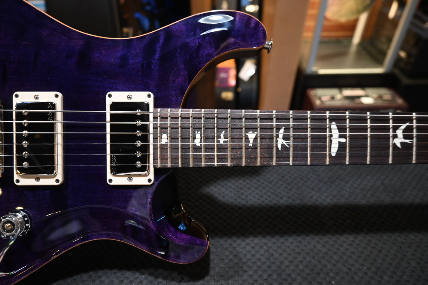 PRS Wood Library CE 24 Quilt - Purple Guitar #9873 - Danville Music