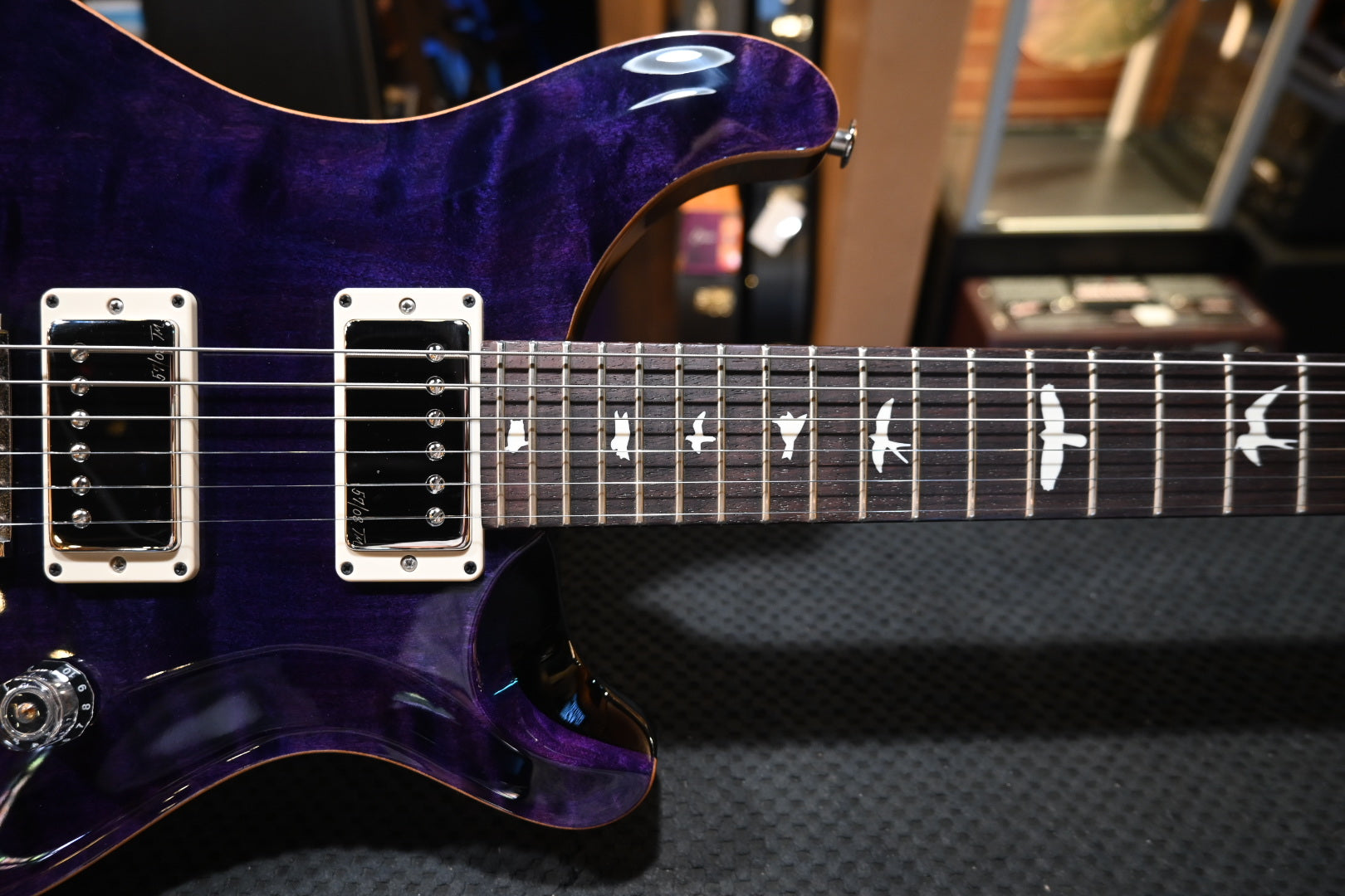PRS Wood Library CE 24 Quilt - Purple Guitar #9873 - Danville Music