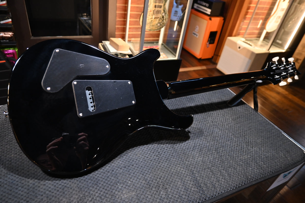 PRS SE Custom 24 Quilt - Teal Black Guitar #3352