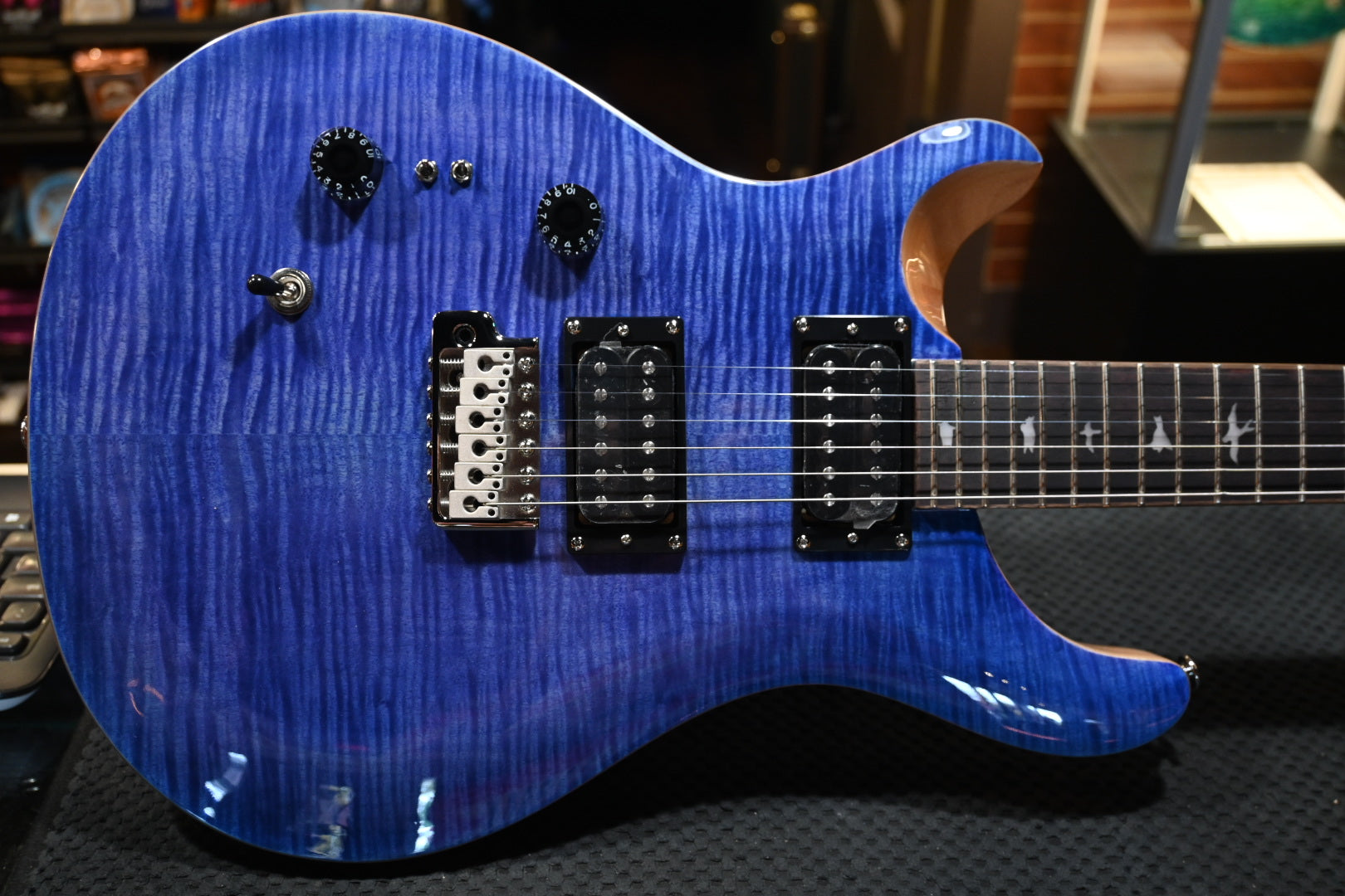 PRS SE Custom 24 Lefty - Faded Blue Guitar #8657 - Danville Music