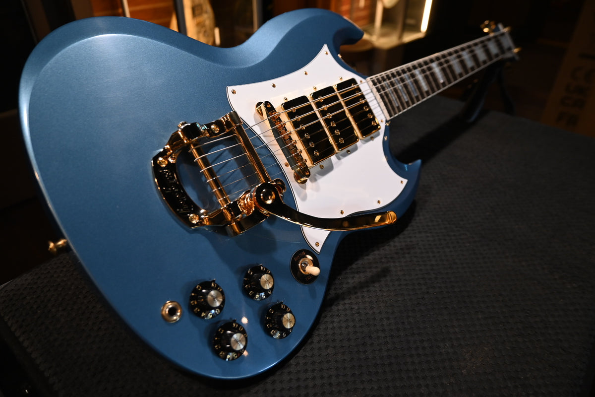 Gibson Custom Shop 1963 Les Paul SG Custom 3-Pickup Bigsby VOS “Hendrix” PSL - Pelham Blue Guitar #1533