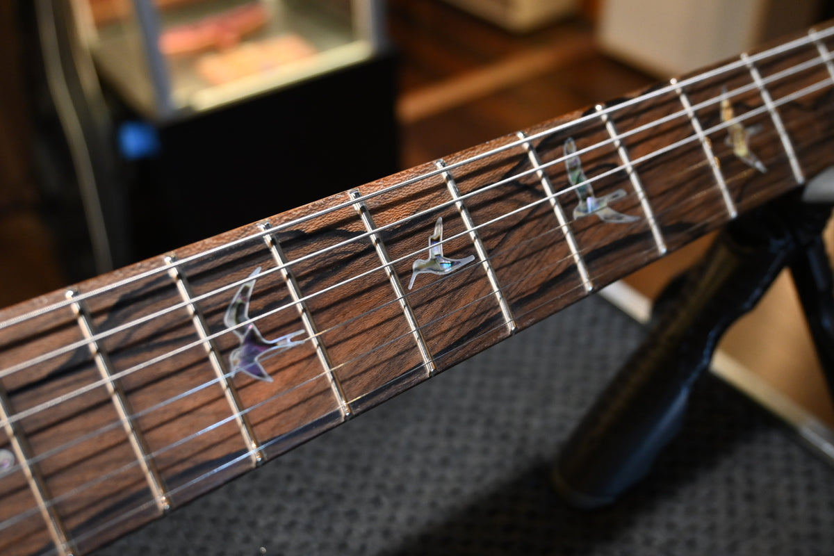 PRS Wood Library Custom 24 Stoptail Limited Edition 10-Top - Charcoal Tri-Color Sunburst Guitar #3423