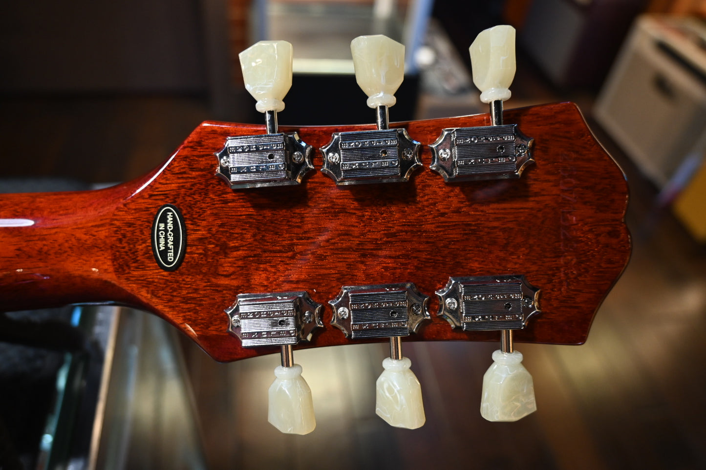 Epiphon Les Paul Standard ‘50s Figured - Washed Cherry Sunburst Guitar #3634 - Danville Music
