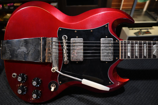 Gibson Custom Shop 1964 SG Standard Reissue Batwing Light Aged - Sparkling Burgundy Guitar #5704 - Danville Music