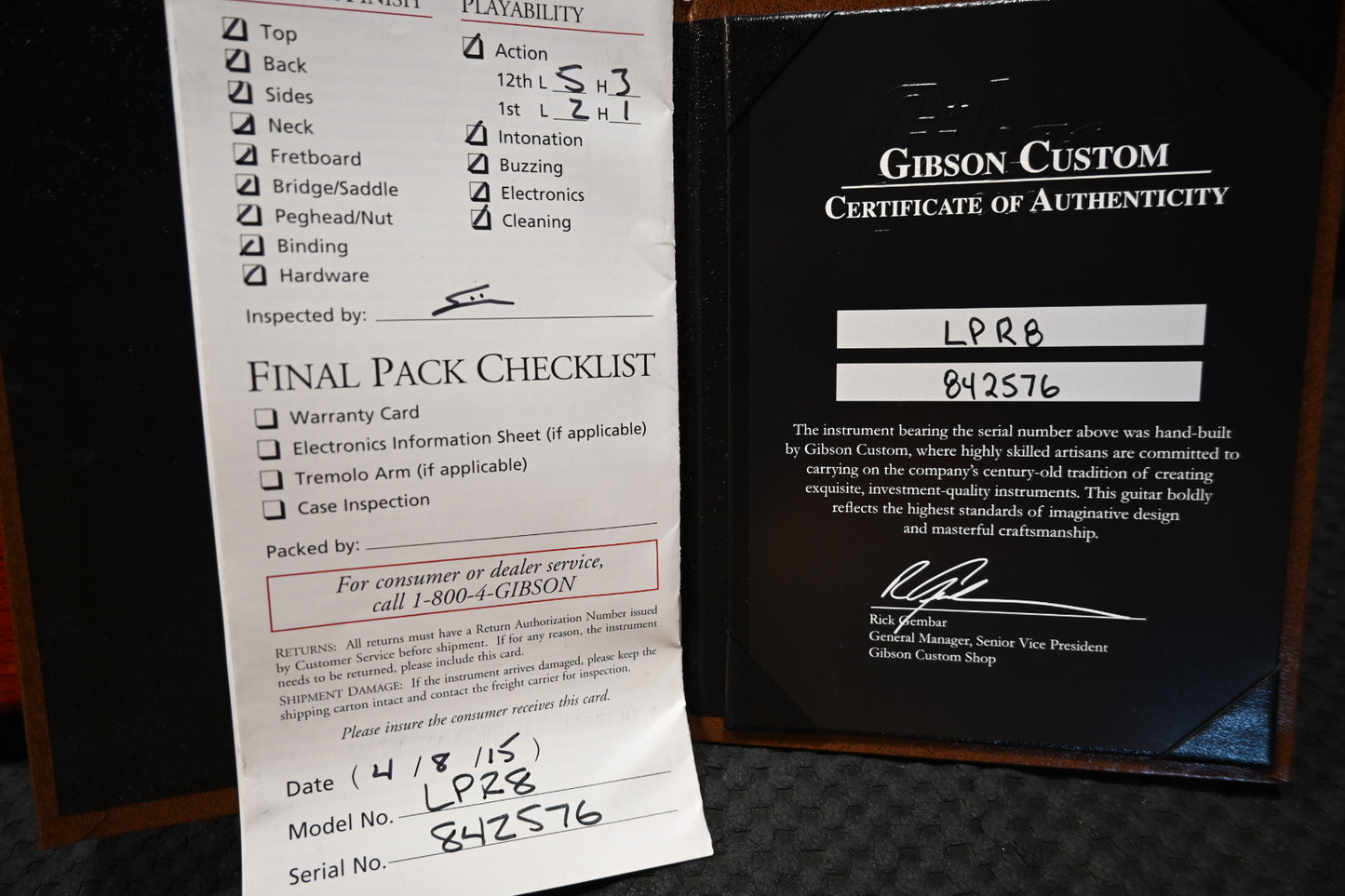 Gibson Custom Shop 1958 Les Paul Standard Reissu VOS 2015 - Sunrise Tea Burst Guitar #2576 - Danville Music