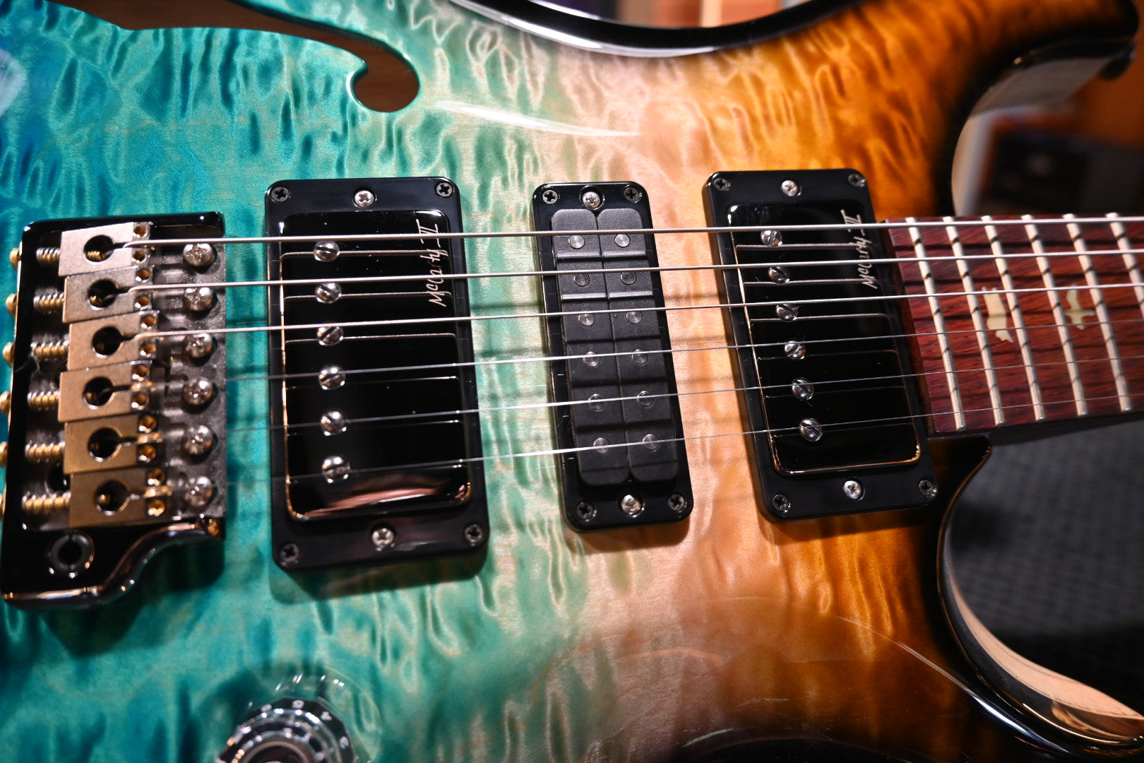 PRS Wood Library Special Semi-Hollow Danville Music 35th Anniversary Artist Top - Beach Fade Smokeburst Guitar #5860 - Danville Music