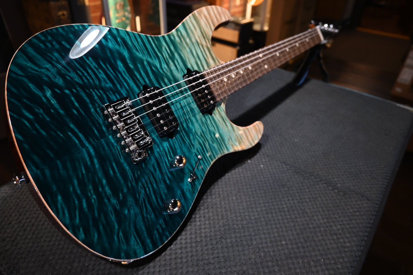 Suhr Modern Set Neck Limited Edition - Teal Fade Guitar #7147 - Danville Music