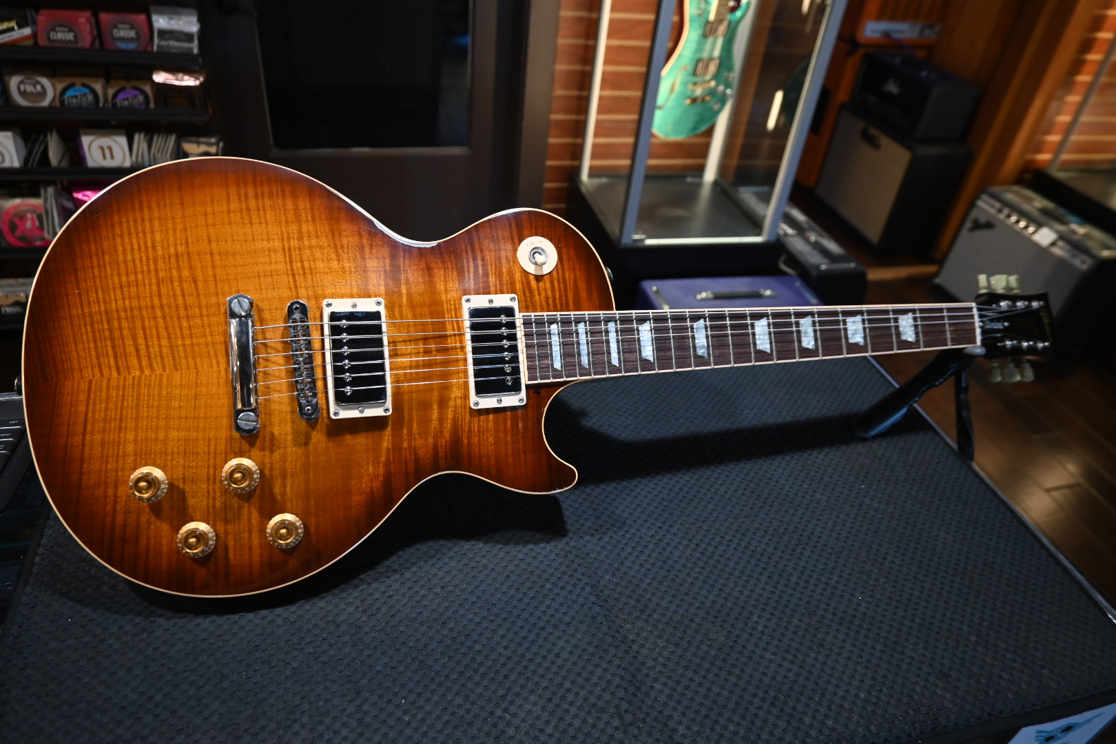 Gibson Les Paul Standard 2002 Tom Holmes Pickups - Iced Tea Guitar #2508 - Danville Music