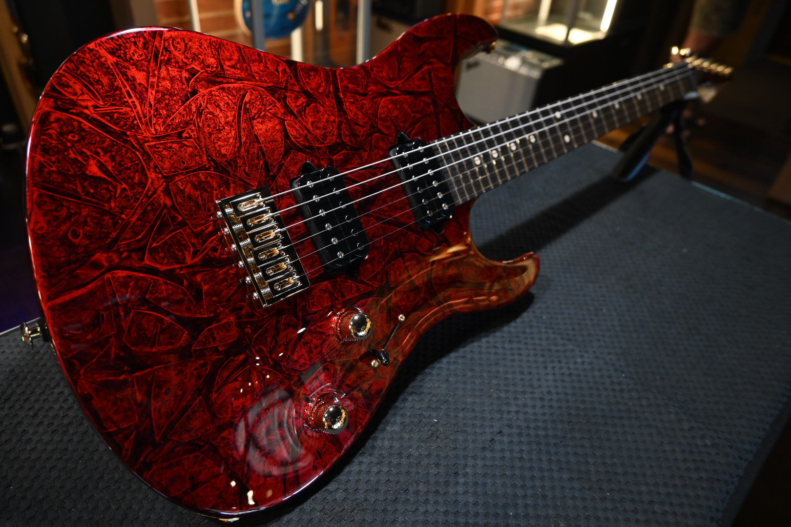 Suhr Custom Modern Carve Top - Red Web Guitar #8627 - Danville Music