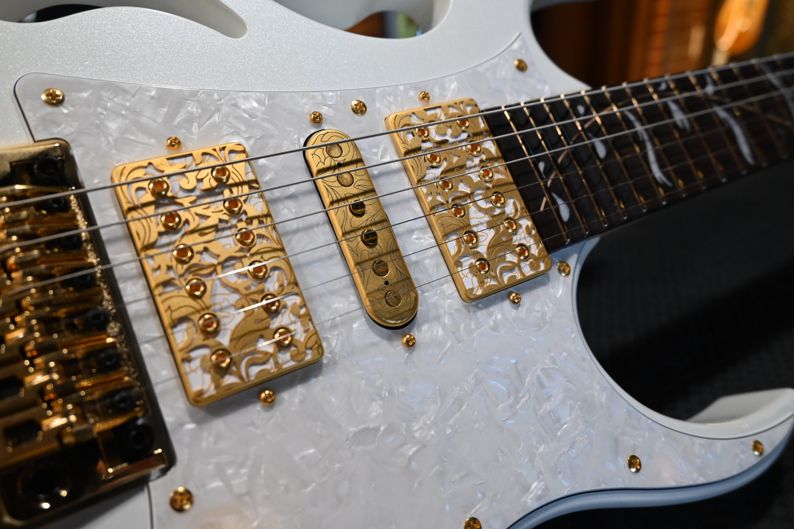 Ibanez PIA3761 Steve Vai Signature - White Guitar #2184 - Danville Music