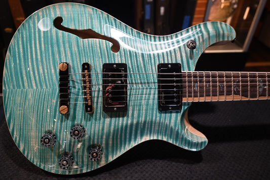 PRS Wood Library McCarty 594 Semi-Hollow Danville Music 35th Anniversary Artist Top - Bahamian Blue Guitar #8199