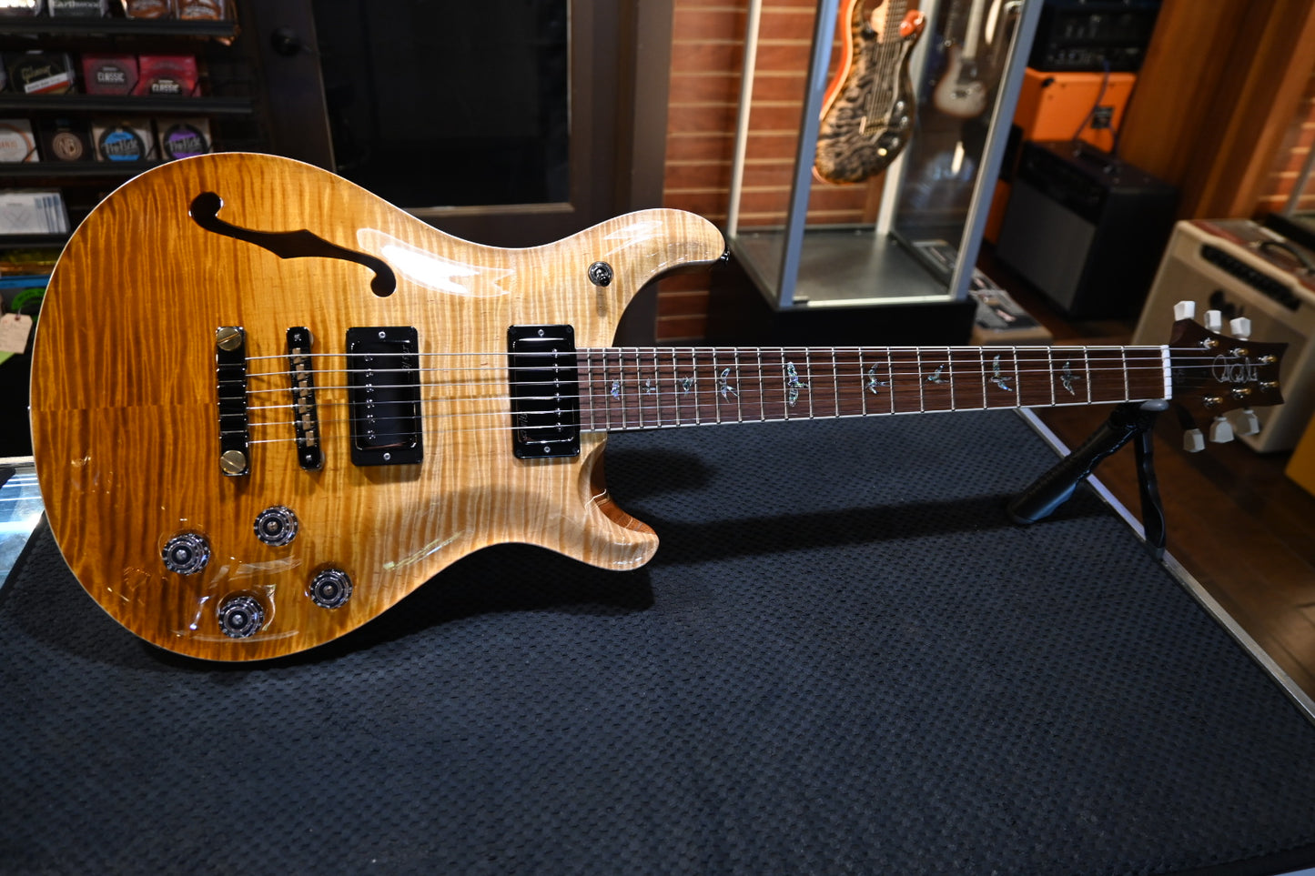 PRS Wood Library McCarty 594 Semi-Hollow Danville Music 35th Anniversary Artist Top 2024 - Gold Storm Fade Guitar #2871