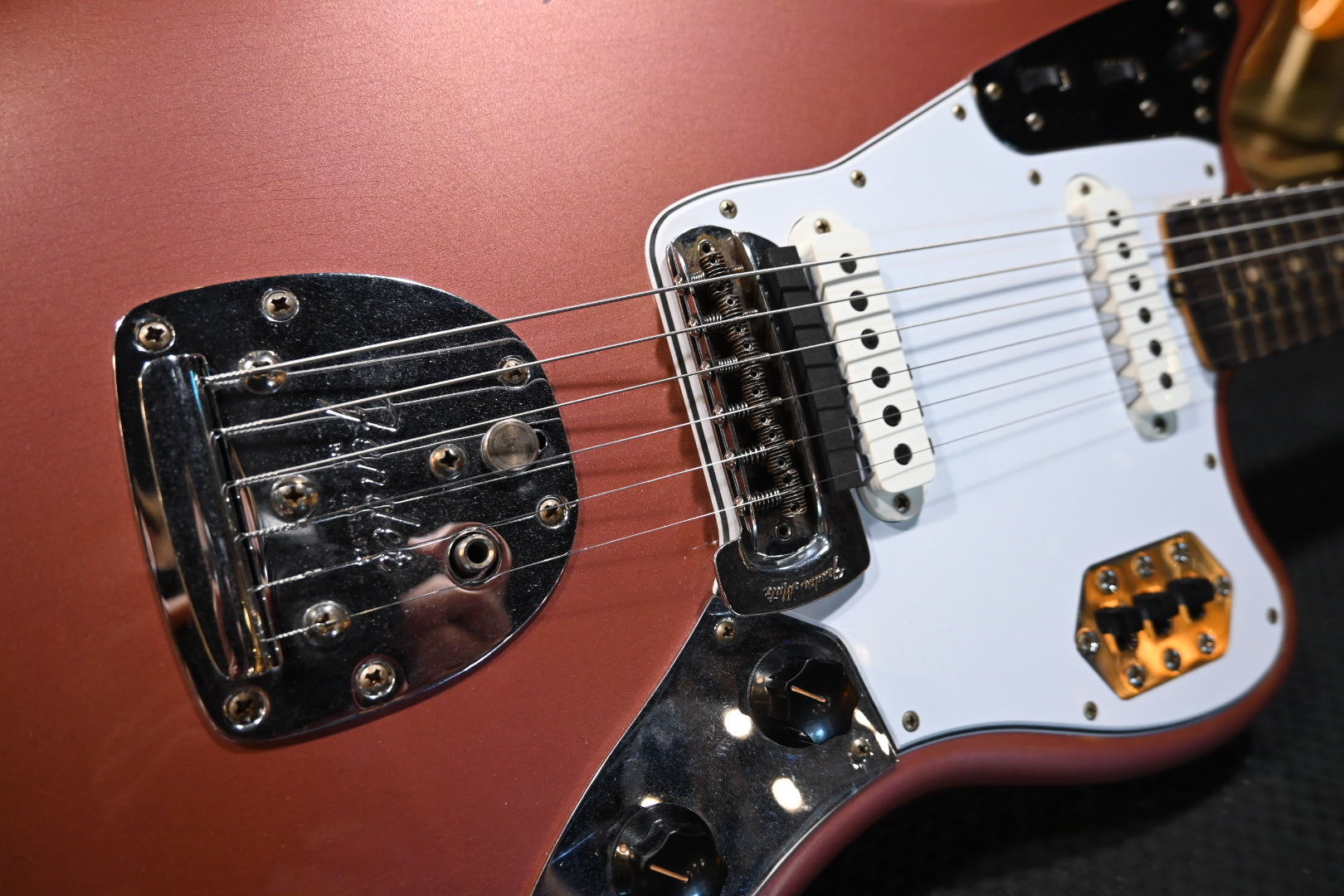 Fender Custom Shop 1963 Jaguar Journeyman - Aged Burgundy Mist Metallic Guitar #9033 - Danville Music