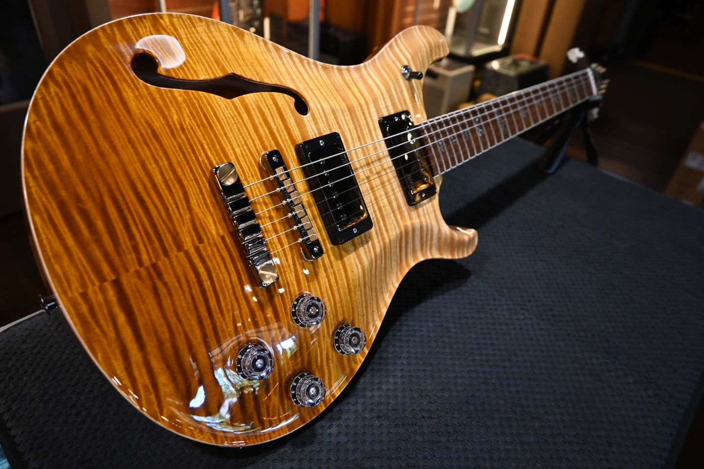 PRS Wood Library McCarty 594 Semi-Hollow Danville Music 35th Anniversary Artist Top 2024 - Gold Storm Fade Guitar #2871