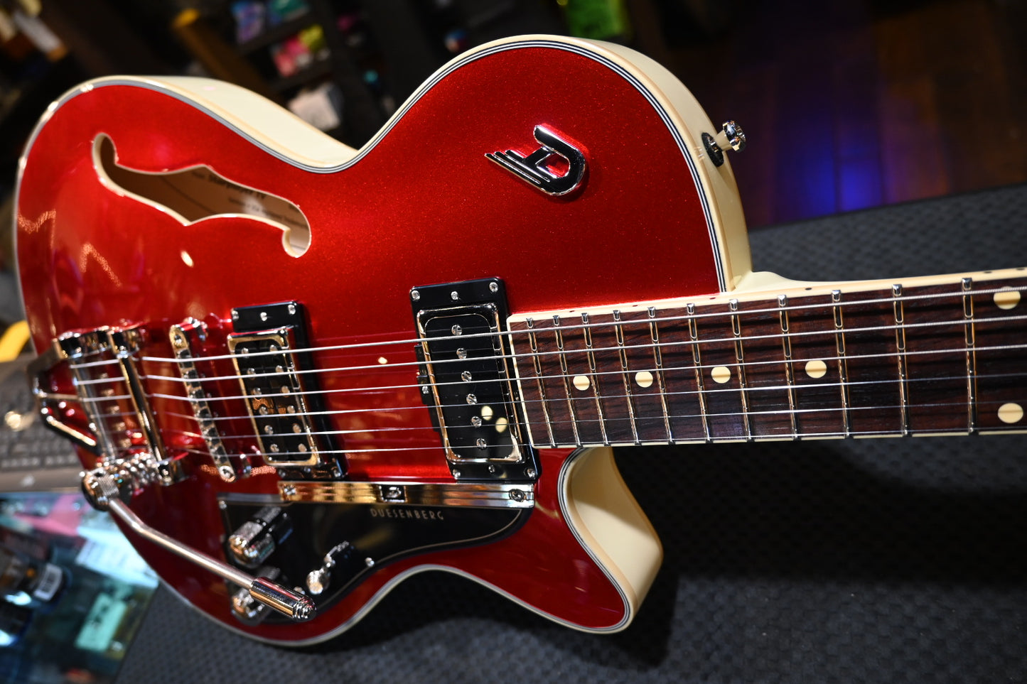 Duesenberg Duo-Tone Starplayer TV - Catalina Red and White Guitar #1007