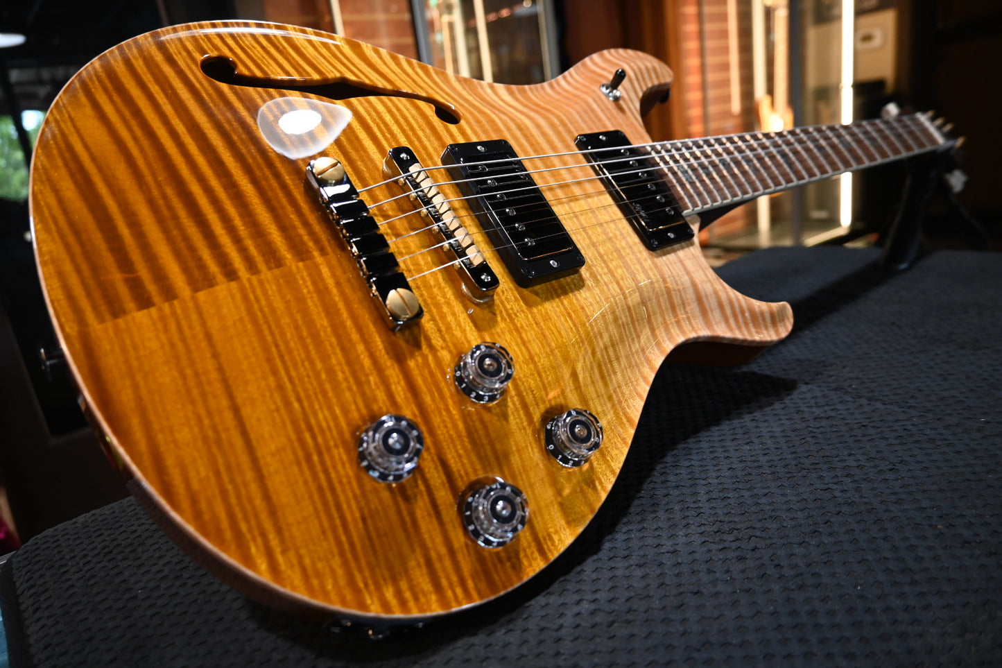 PRS Wood Library McCarty 594 Semi-Hollow Danville Music 35th Anniversary Artist Top 2024 - Gold Storm Fade Guitar #2877 - Danville Music