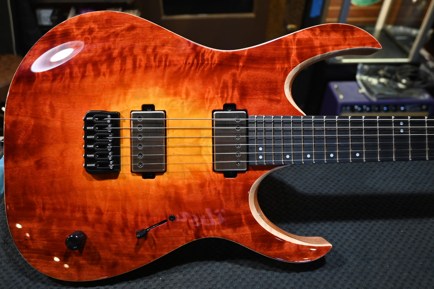 Mayones Duvell Elite 6 - Lava Burst Guitar #6109