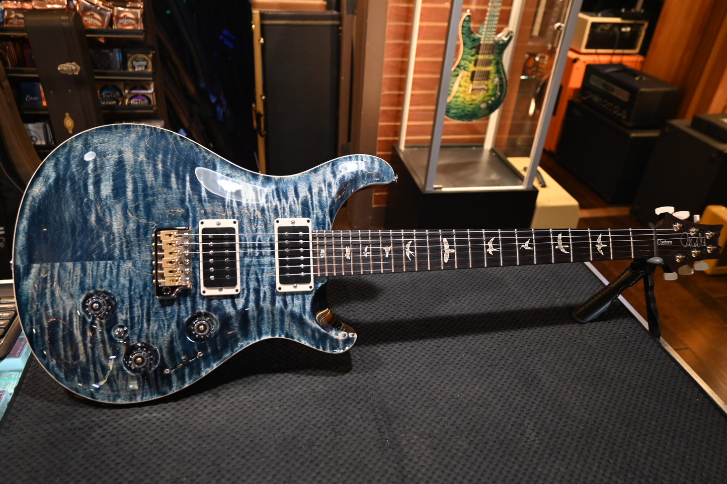 PRS Custom 24 Piezo - Faded Whale Blue Guitar #0533